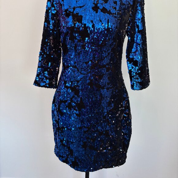 Blue sequins Coctail Dress from Zara - Picture 4 of 6